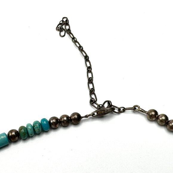 Vintage Native American Royston Turquoise, Chrysocolla & Sterling Silver — EUC - Picture 3 of 6